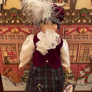 NWT Alberon Porcelain Doll Scottish Boy 12" Tall, Thistle Collection, Hamish
